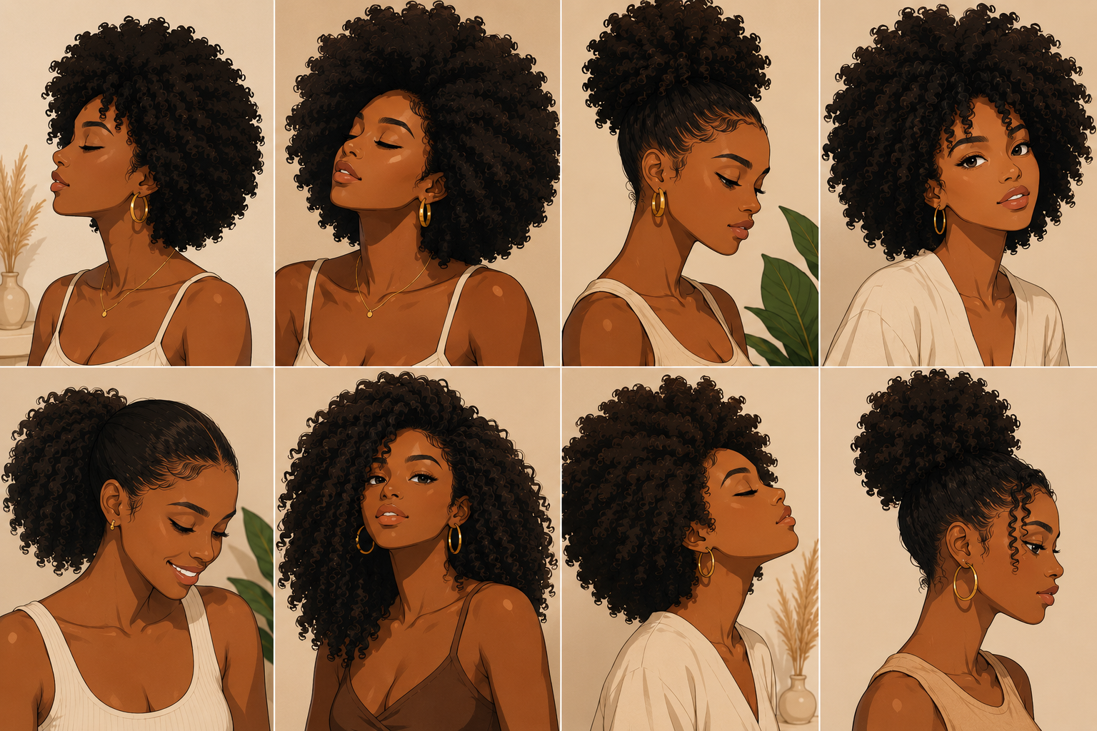 Woman wearing her natural curls